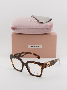 Miu Miu MU04UV VAU1O1 Square Eyeglasses - Honey Havana 52mm